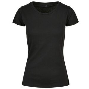 Build Your Brand Womens/Ladies Basic T-Shirt / Black